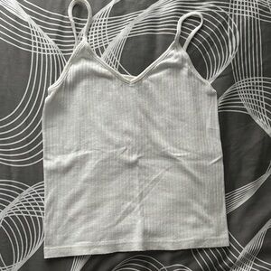 Brandy Melville Cream Ribbed Camisole